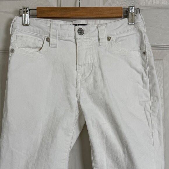 True Religion Bermuda Shorts Womens 27 White Grunge Prep‎ Y2K Streetwear - Picture 4 of 11